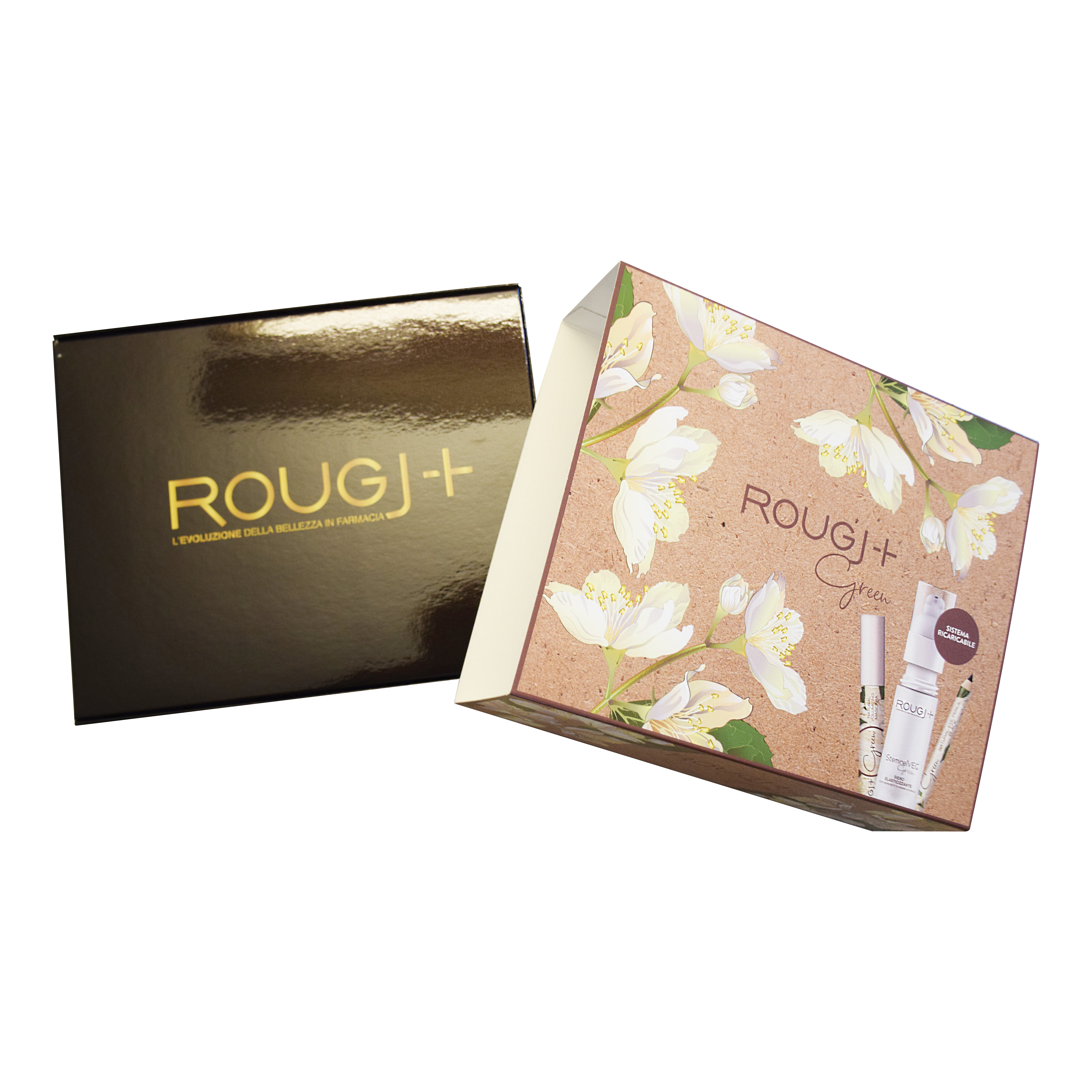 Cofanetto christmas green 1 mascara green nero + 1 matita occhi green nera + 1 steminelveg green siero viso elasticizzante 30 ml