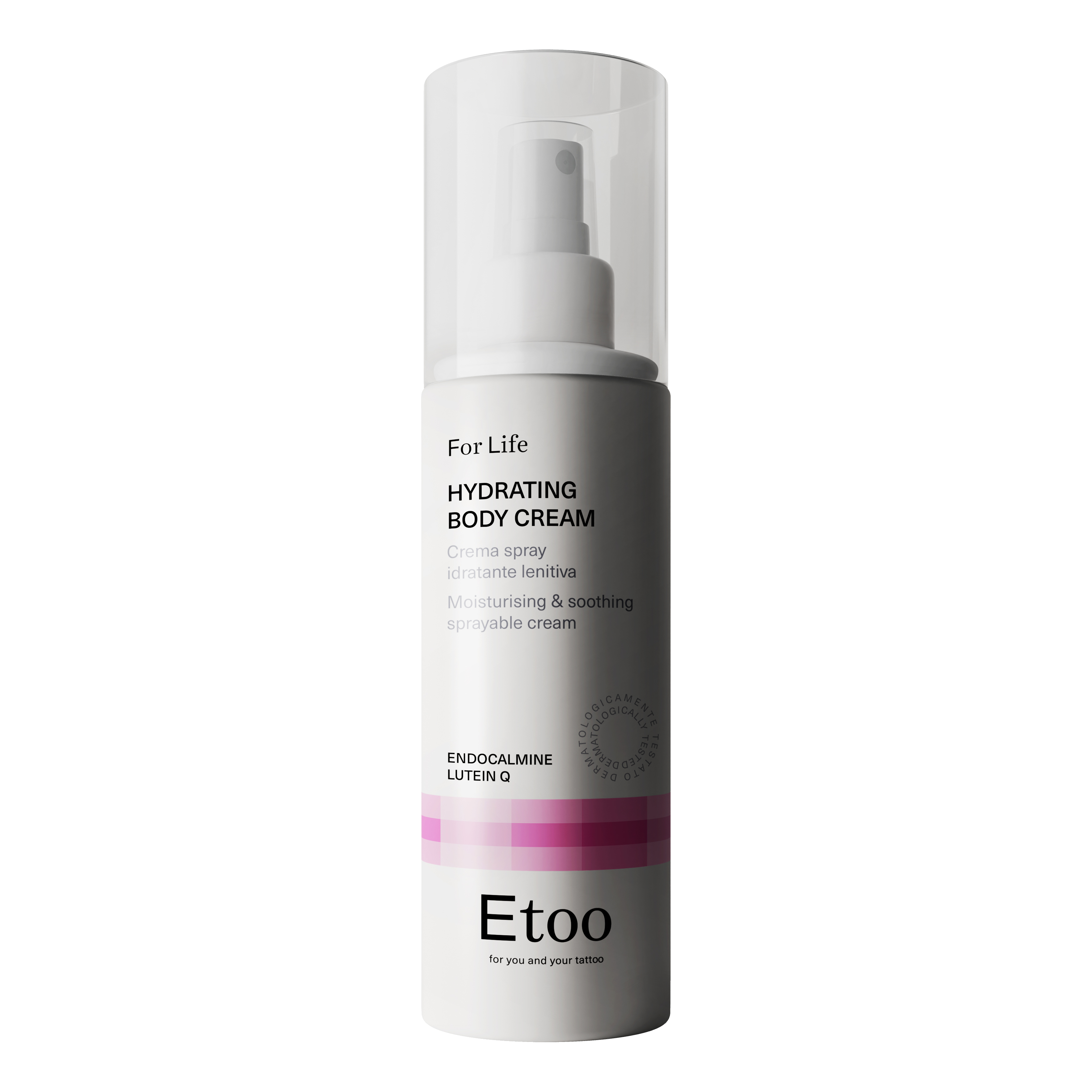 Hydrating body cream spray lenitiva