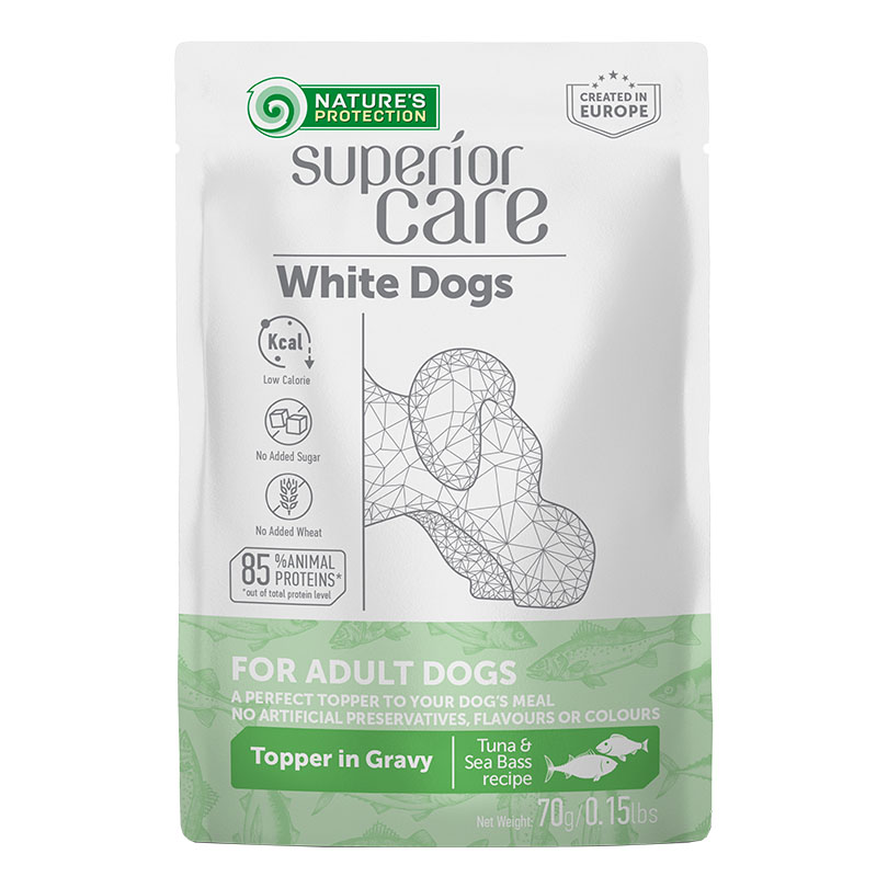 Nature's protection superior care dog white adult all breeds tuna&amp;sea bass 70 g