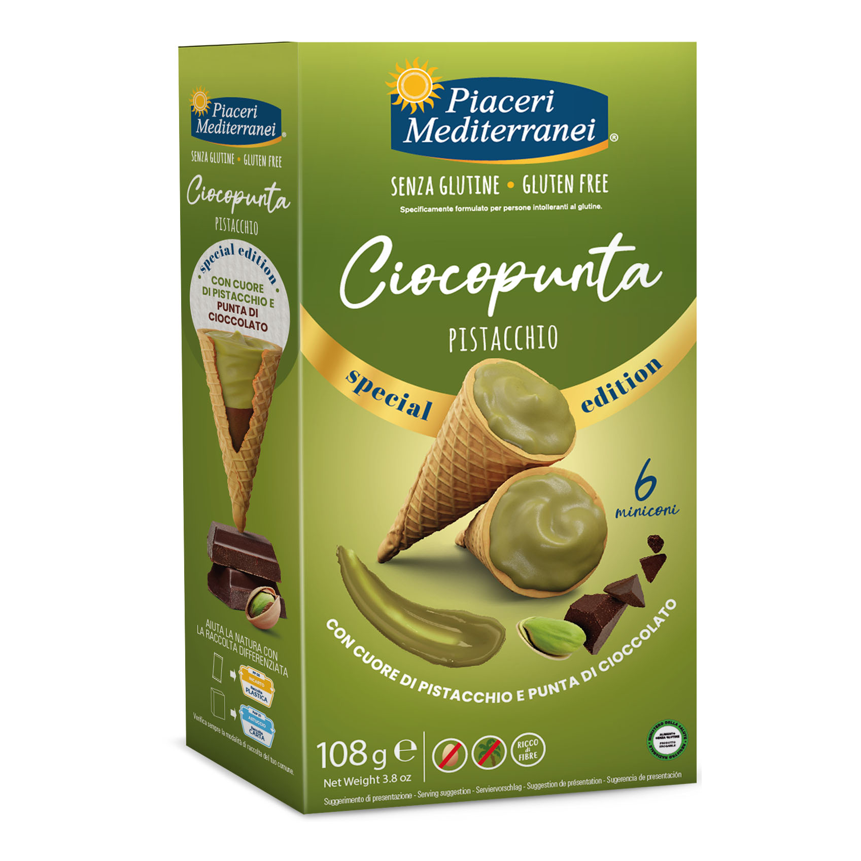 Piaceri mediterranei ciocopunta pistacchio 108 g