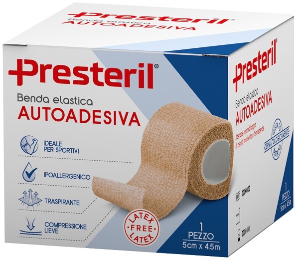 Benda elastica autoadesiva latex free presteril cm 5x4,5 m tesi skin