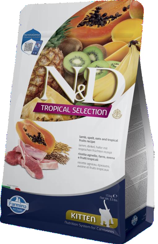 N&amp;d cat tropical selection kitten lamb 1,5 kg