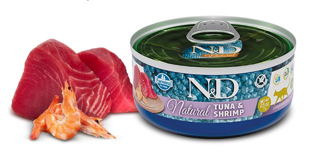 N&amp;D Cat Natural Tuna &amp; Shrimp 80 G