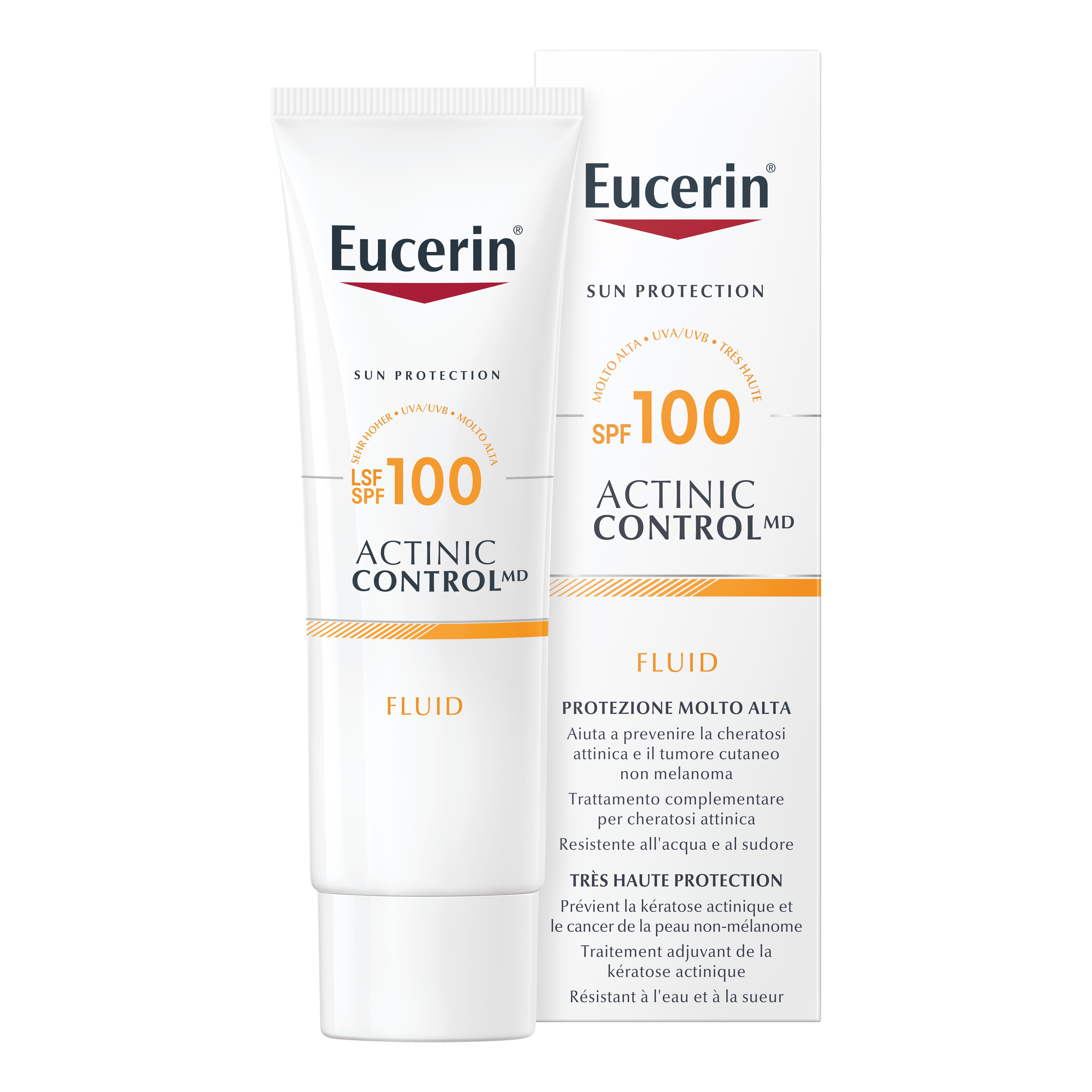 Eucerin Sun Protection Actinic Control md fluido viso solare SPF100 80ml