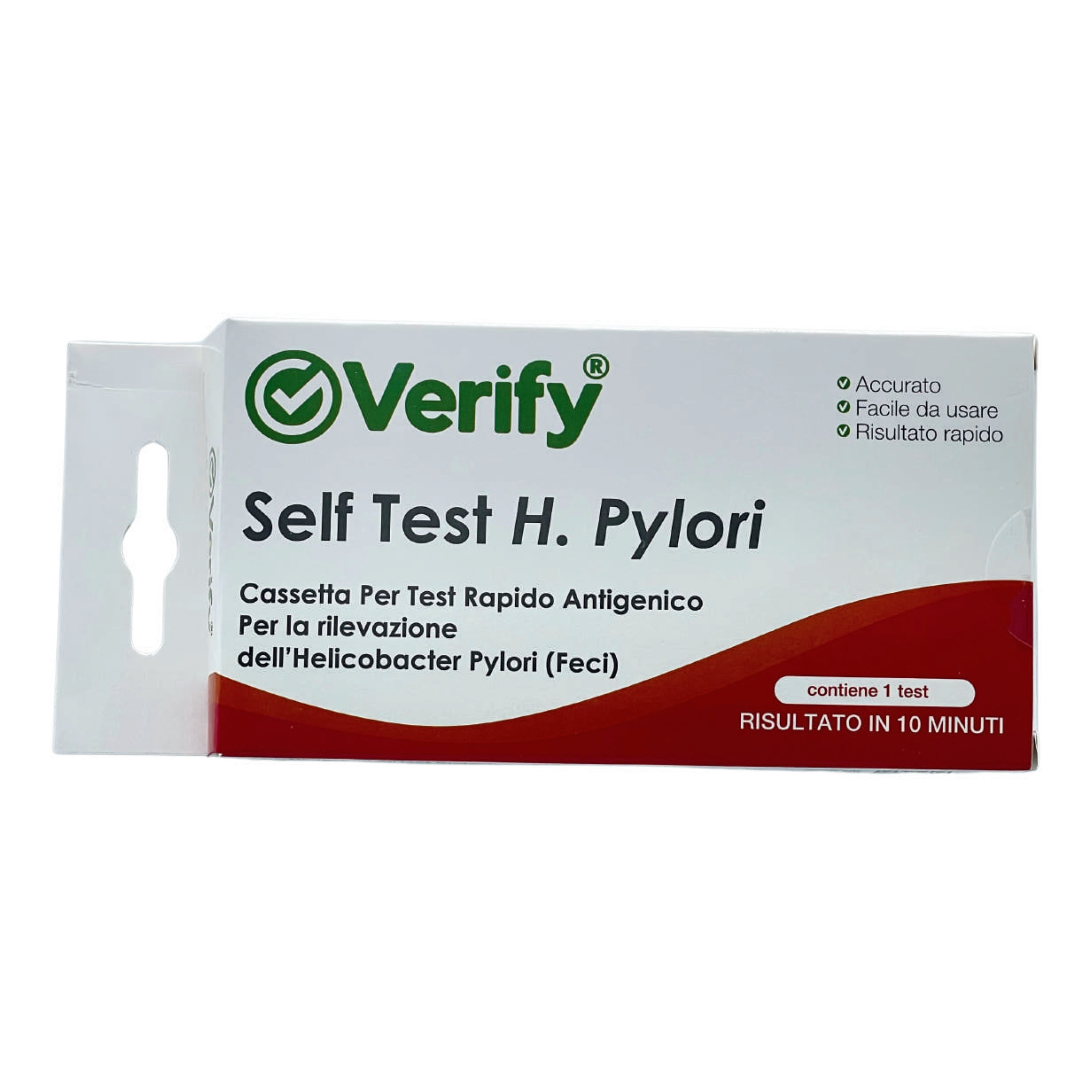 Test rapido verify h pylori autodiagnostico rilevazione qualitativa antigeni helicobacter pylori nelle feci umane