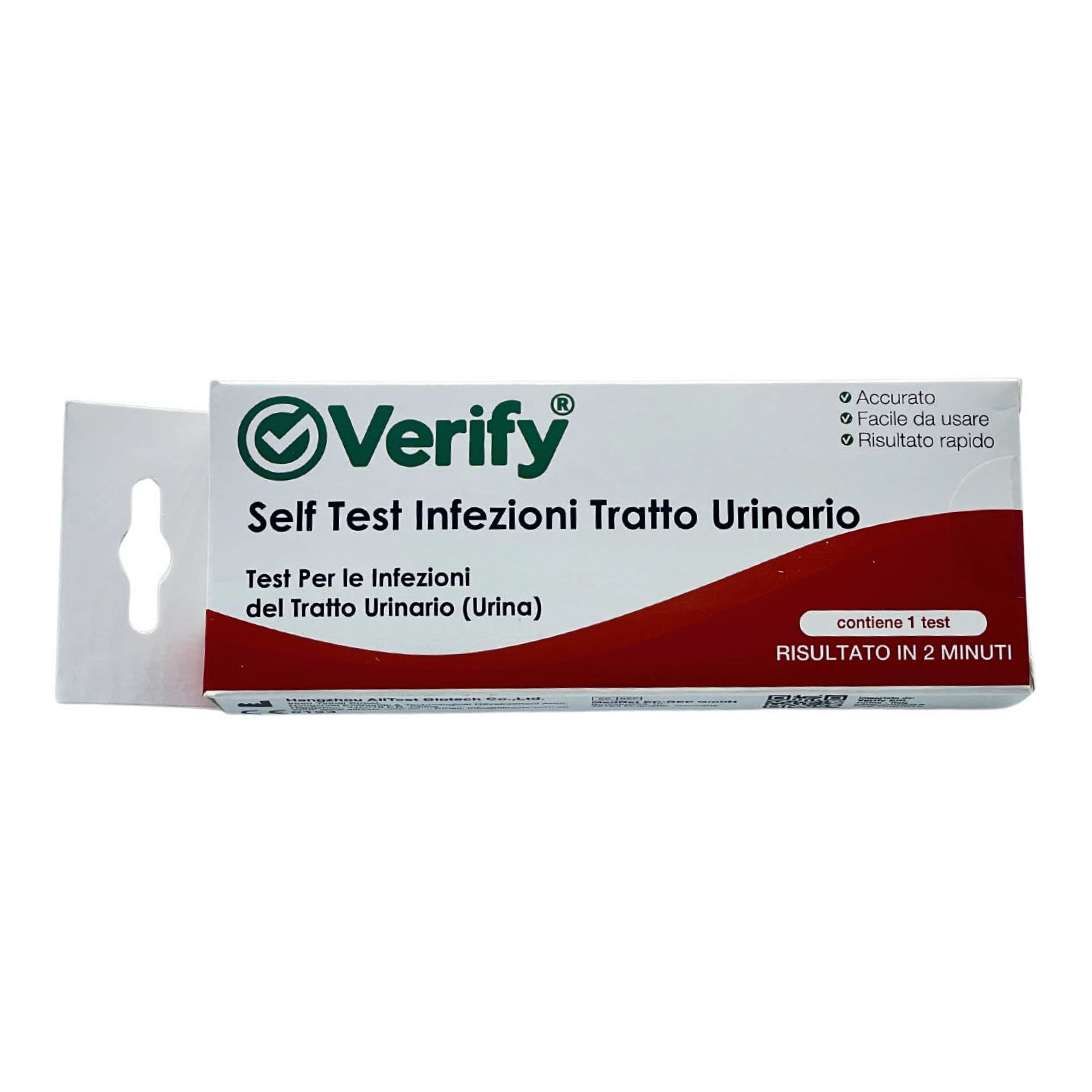 Test rapido verify infezioni tratto urinario autodiagnostico rilevazione qualitativa leucociti/sangue/nitriti/proteine nell'urina umana