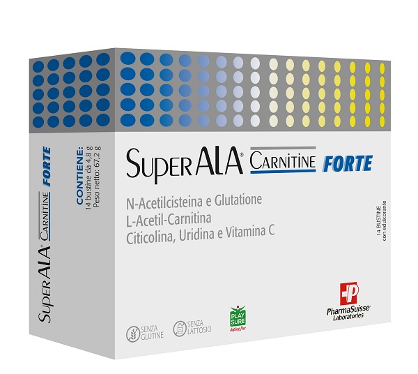 Superala Carnitine Forte Integratore con L-Acetil-Carnitina e Vitamina C 14 Bustine - Pharmasuisse Laboratories Spa - Immagine 5
