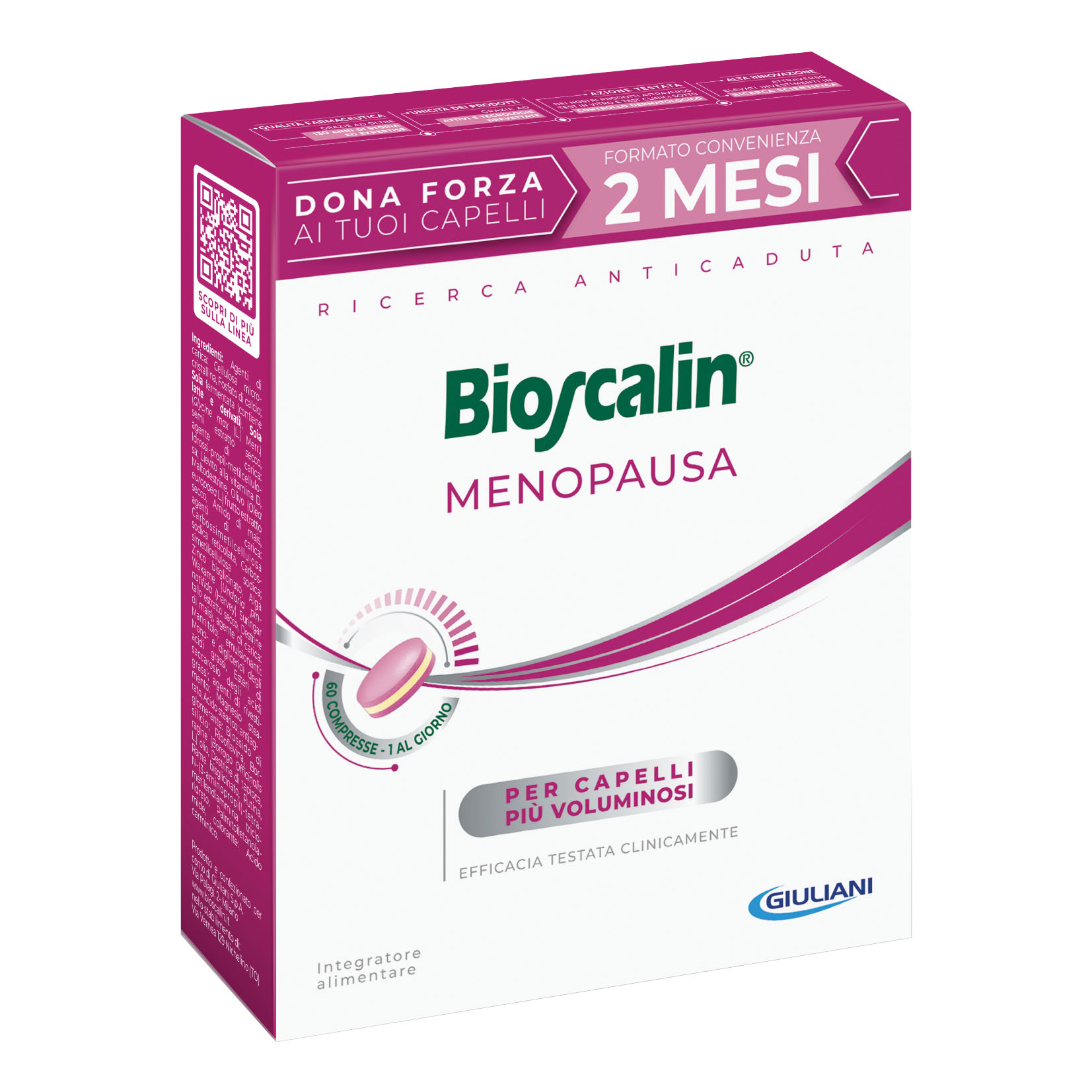 Bioscalin Menopausa Donna Integratore Capelli Voluminosi 60 Compresse