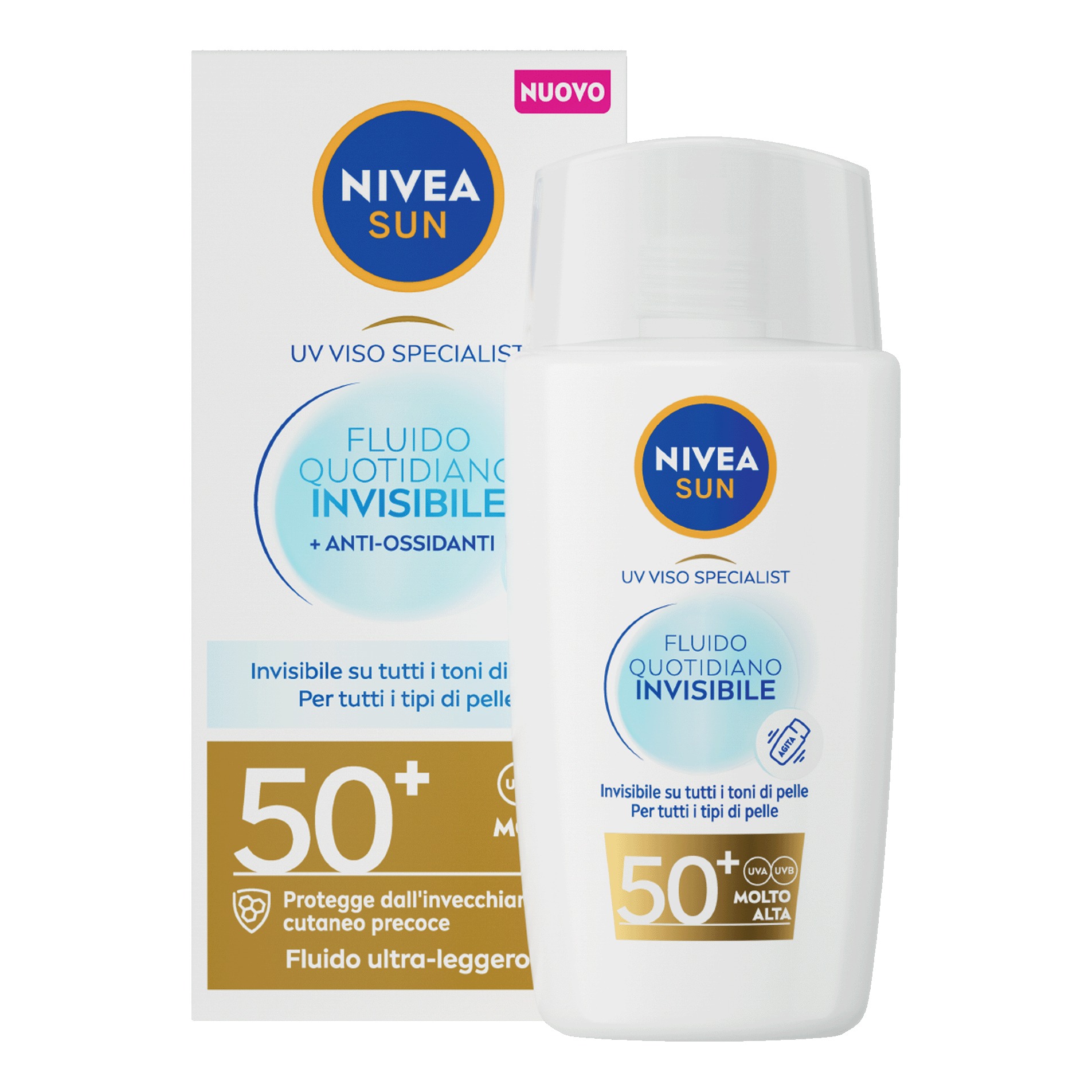 Nivea sun viso fluido invisibile spf50+ 40 ml