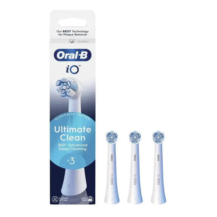 Oralb power refill io ultra clean white 3 pezzi