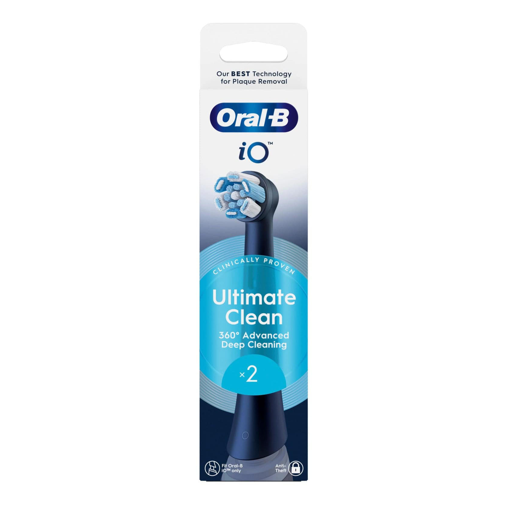 Oralb power refill io ultra clean black 2 pezzi
