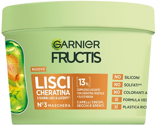 Garnier fructis keratin sleek maschera 370 ml