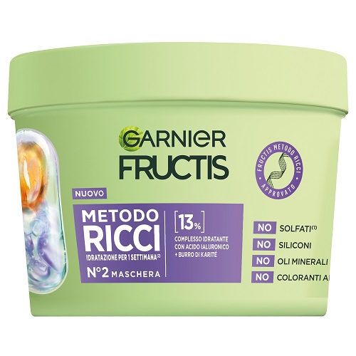 Garnier Fructis Metodo Ricci Maschera 370 Ml