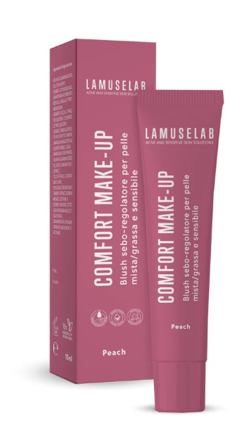 Lamuselab comfort make-up blush seboregolatore rose peach