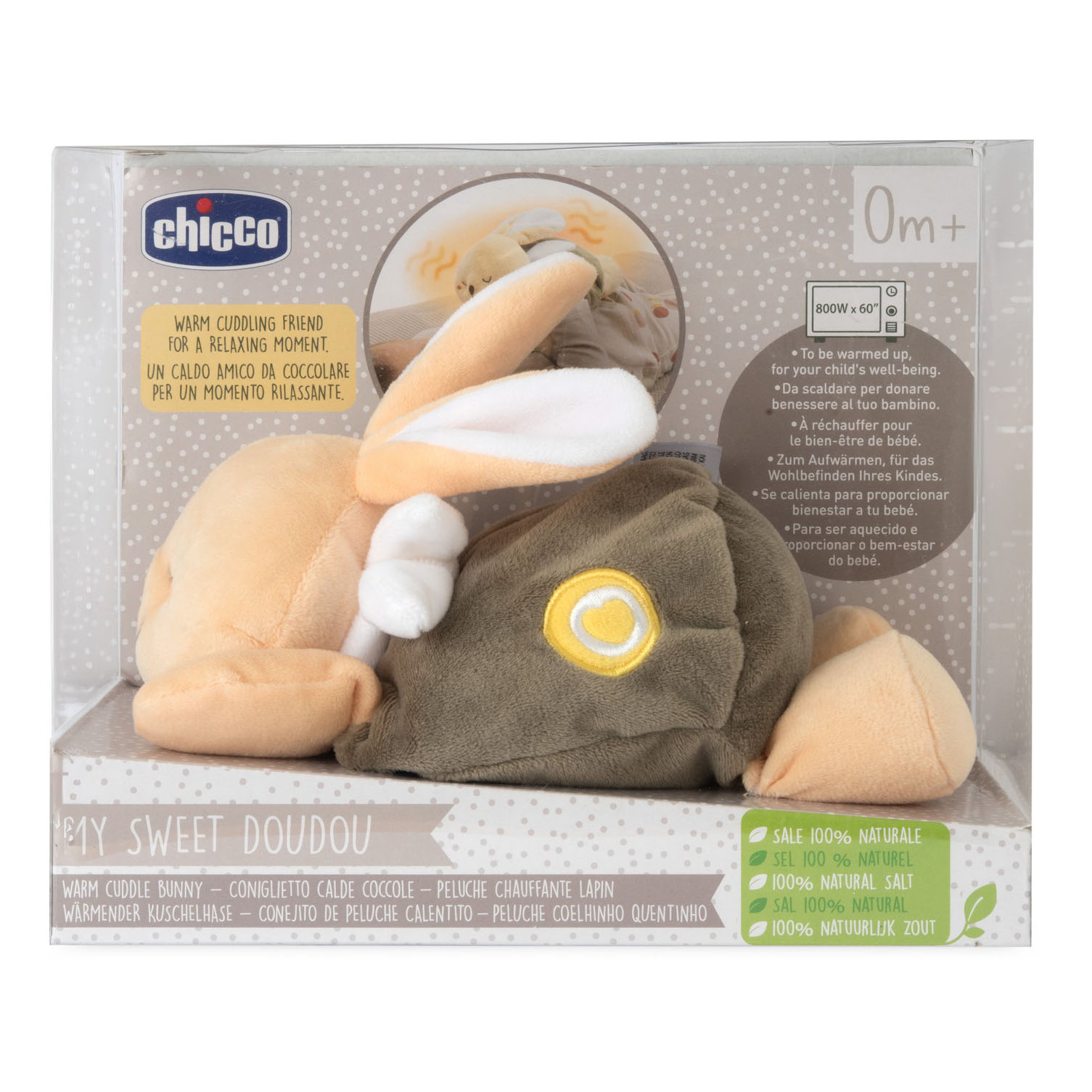 Chicco gioco my sweet doudou warm heart bunny plush