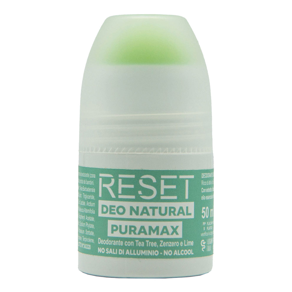 Deo roll on reset puramax deodorante veg tea tree zenzero lime 50 ml