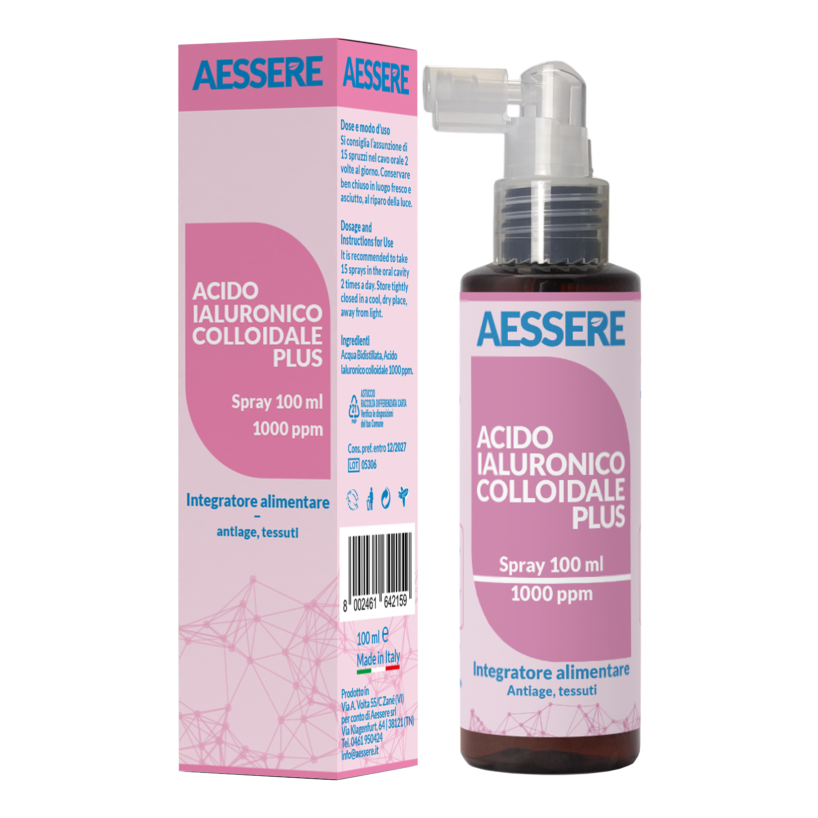 Acido Ialuronico Colloidale Plus Spray 1000 ppm 100 ml