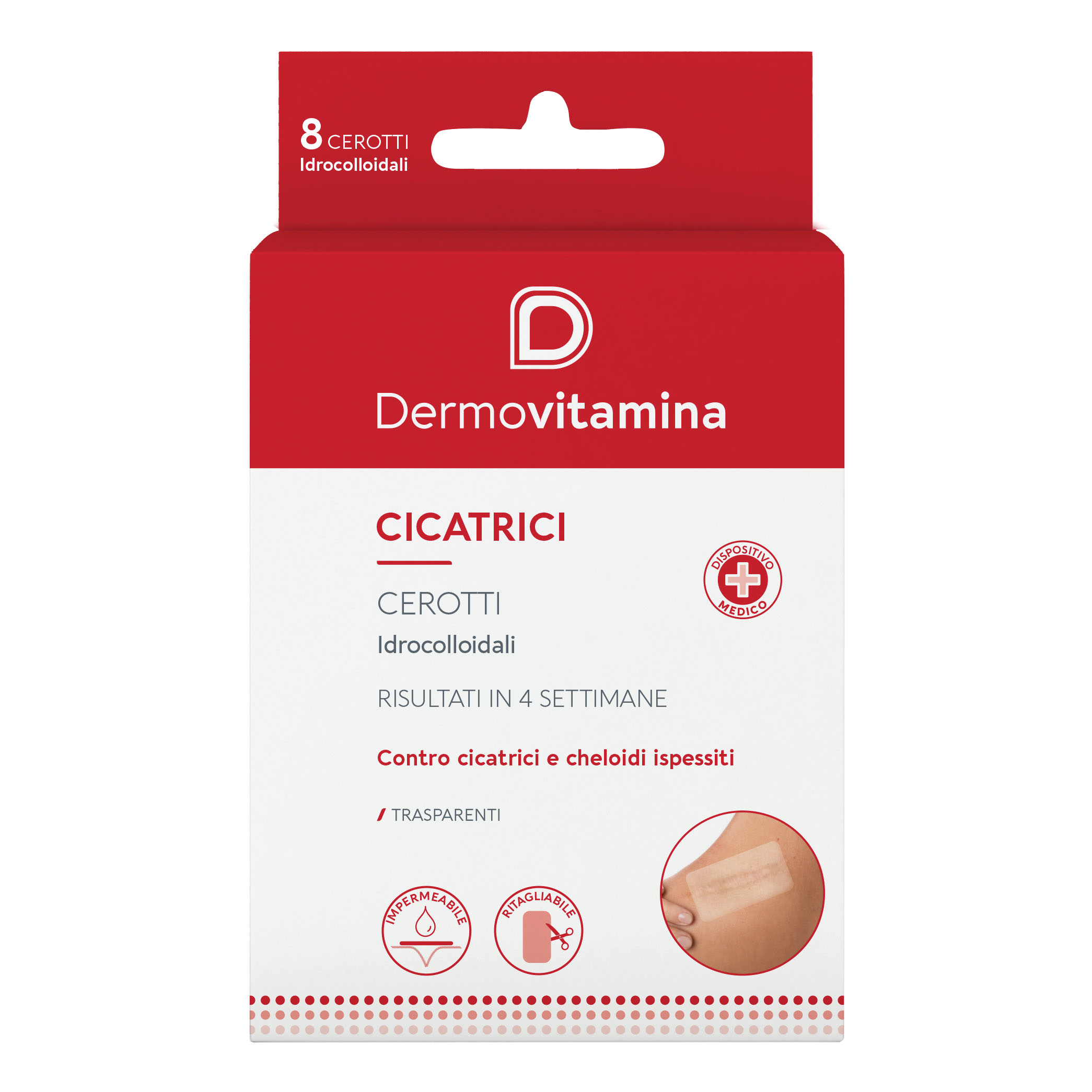 Dermovitamina Cicatrici Cerotti Idrocolloidali 8 Pezzi