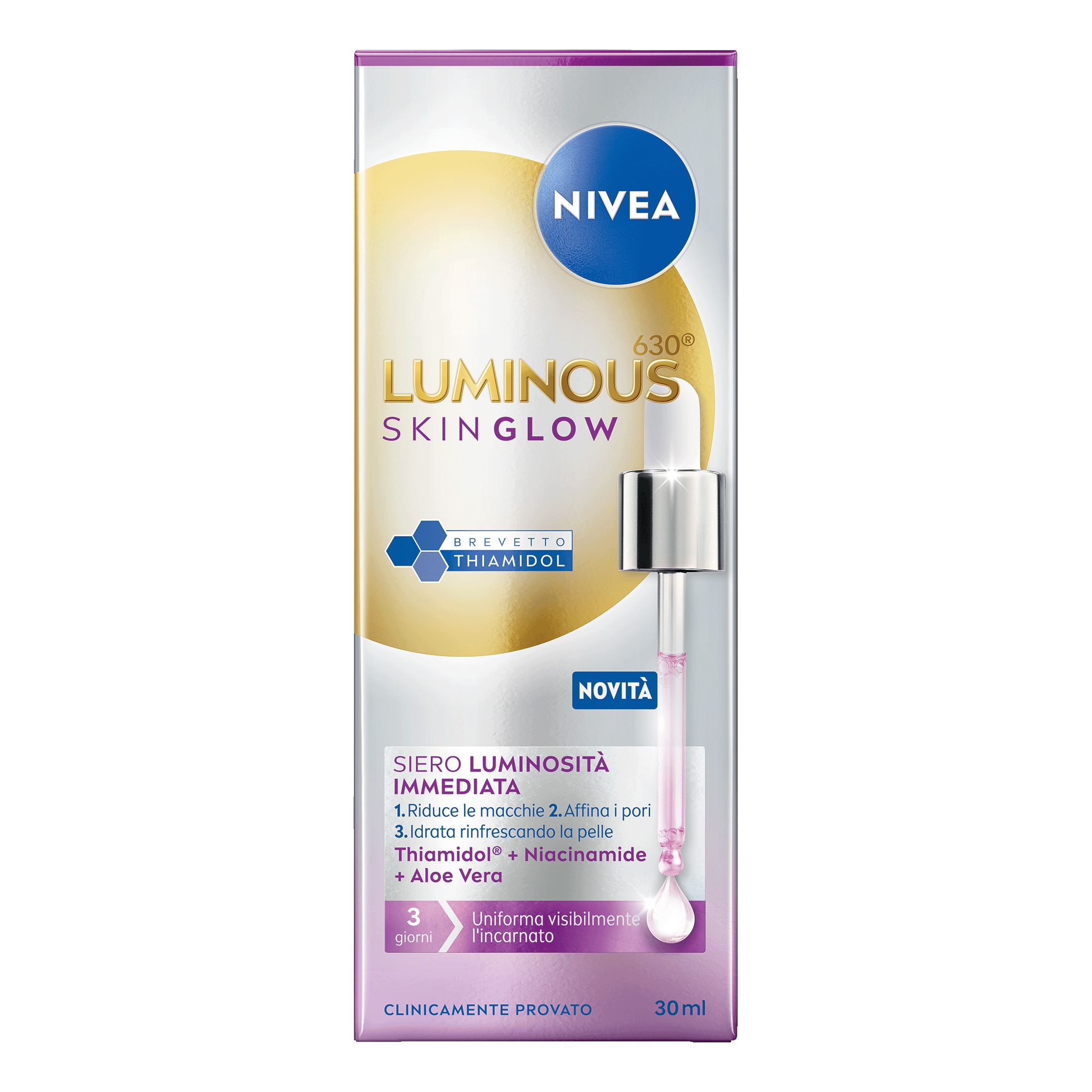 Nivea luminous 630 skin glow siero luminosita' 30 ml
