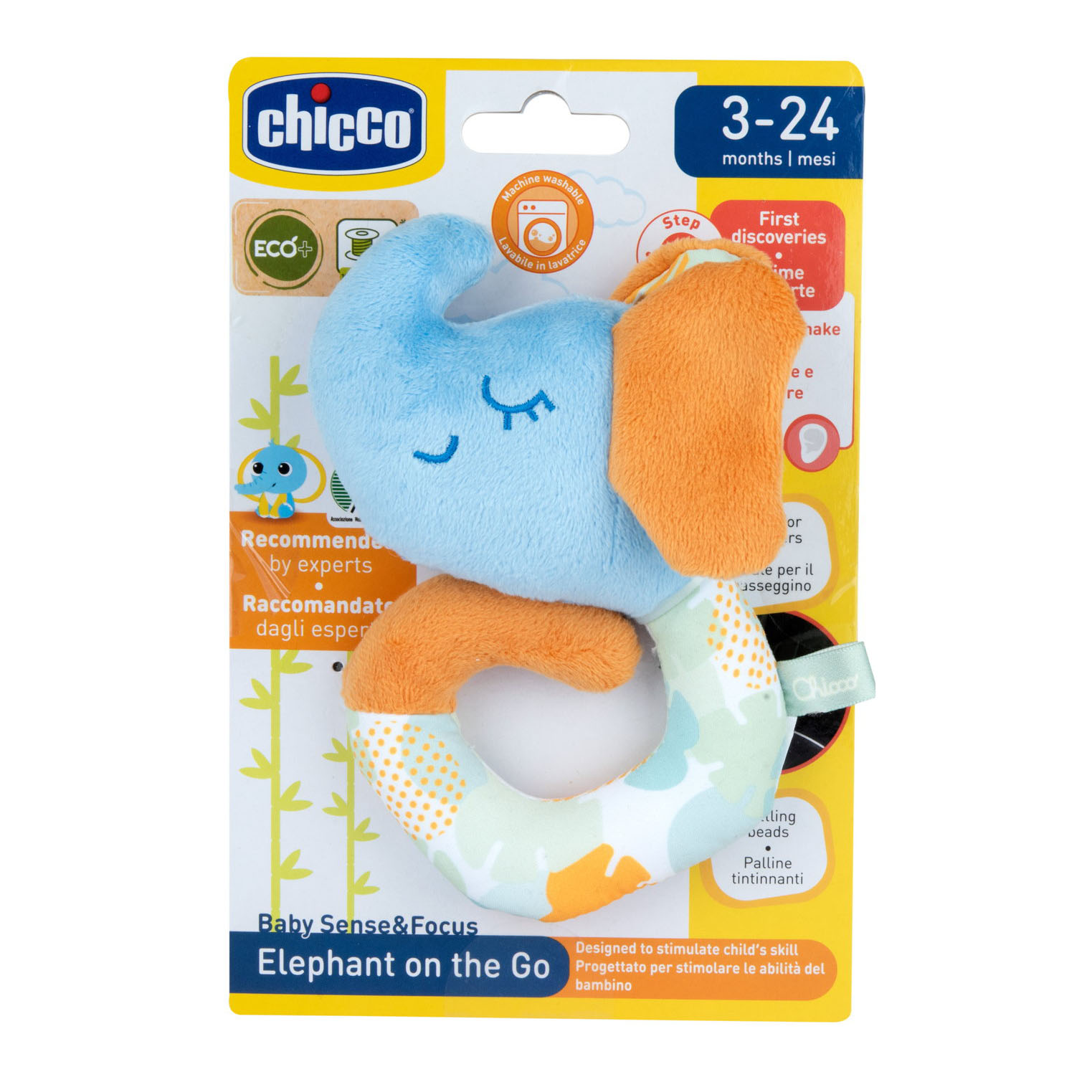 Chicco gioco baby sense&amp;focus trillino soft elefante eco+