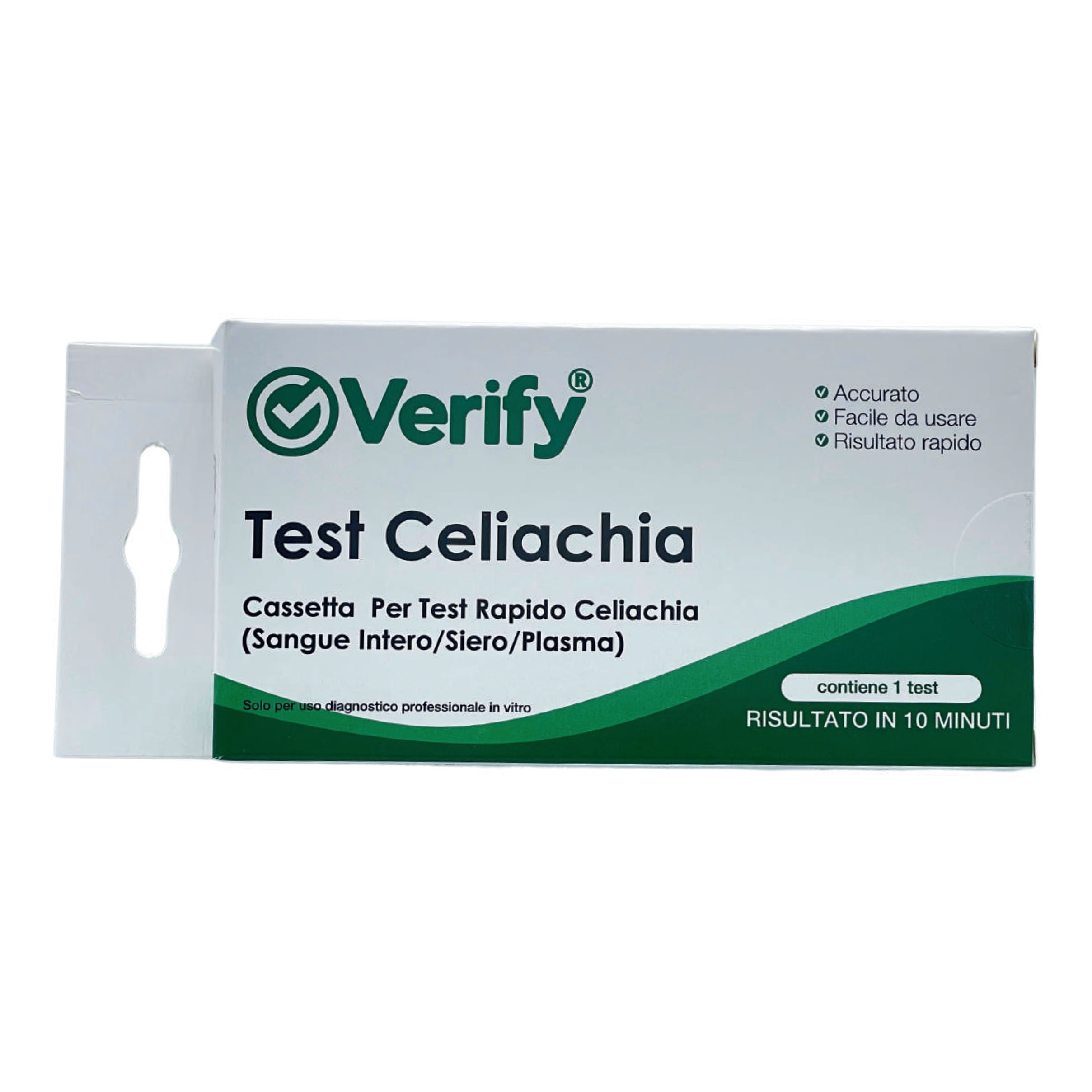 Test rapido verify celiachia rilevazione qualitativa anticorpi iga anti-ttg umano nel sangue intero/siero/plasma umano 1 pezzo uso professionale