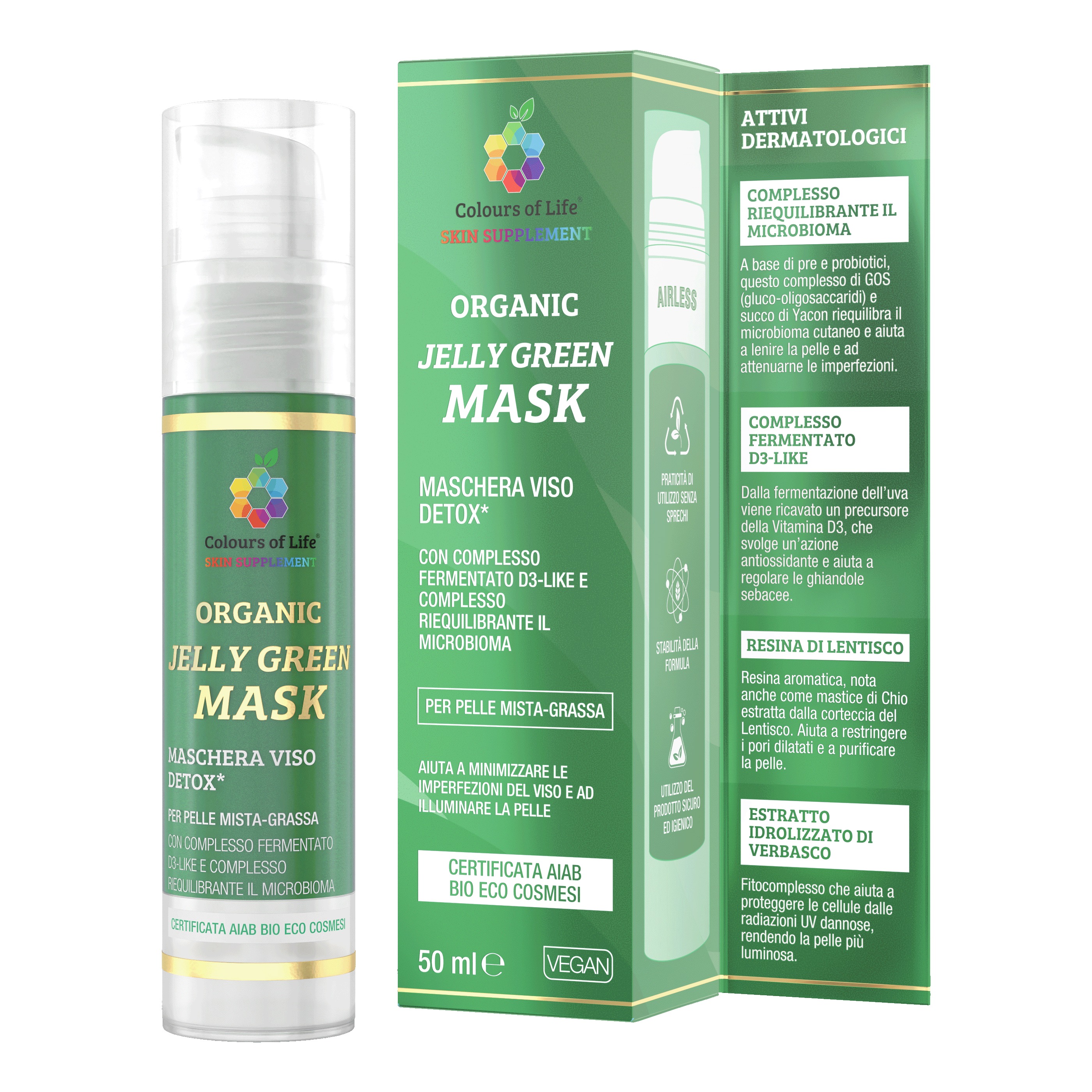 Jelly green organic mask 50 ml