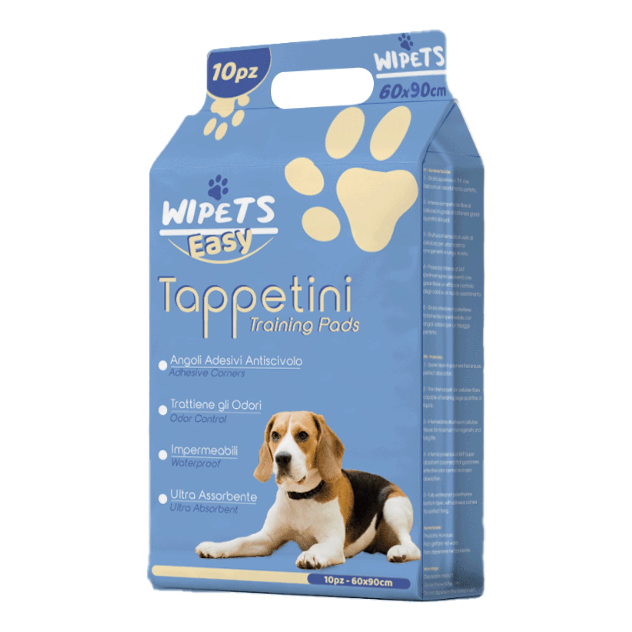 Wipets easy tappetini pet easy 60x60 cm 10 pezzi