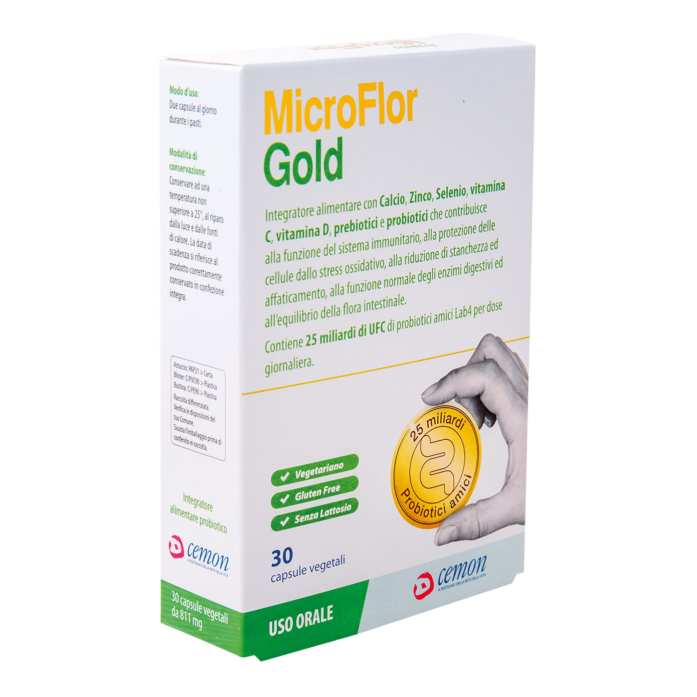 Cemon Microflor Gold 30 Capsule - Integratore per la flora intestinale e le difese immunitarie - Immagine 4