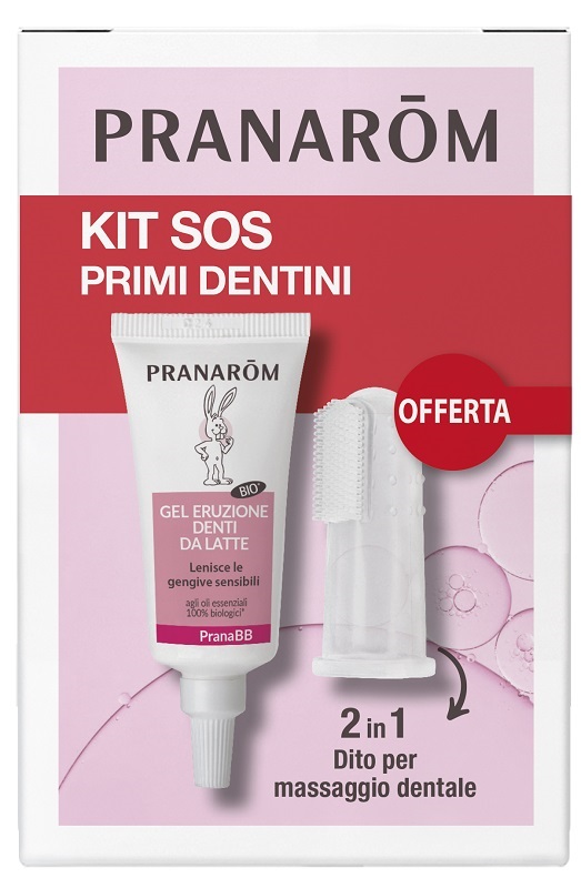 Pranarom Kit Sos Primi Dentini 1 Gel Eruzione Denti Da Latte 15 Ml + 1 Dito Massaggiante-image