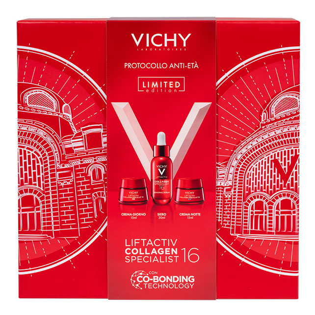 Liftactiv collagen specialist 16 box natale 2025 1 bonding serum 30 ml + 1 crema giorno 15 ml omaggio + 1 crema notte 15 ml omaggio