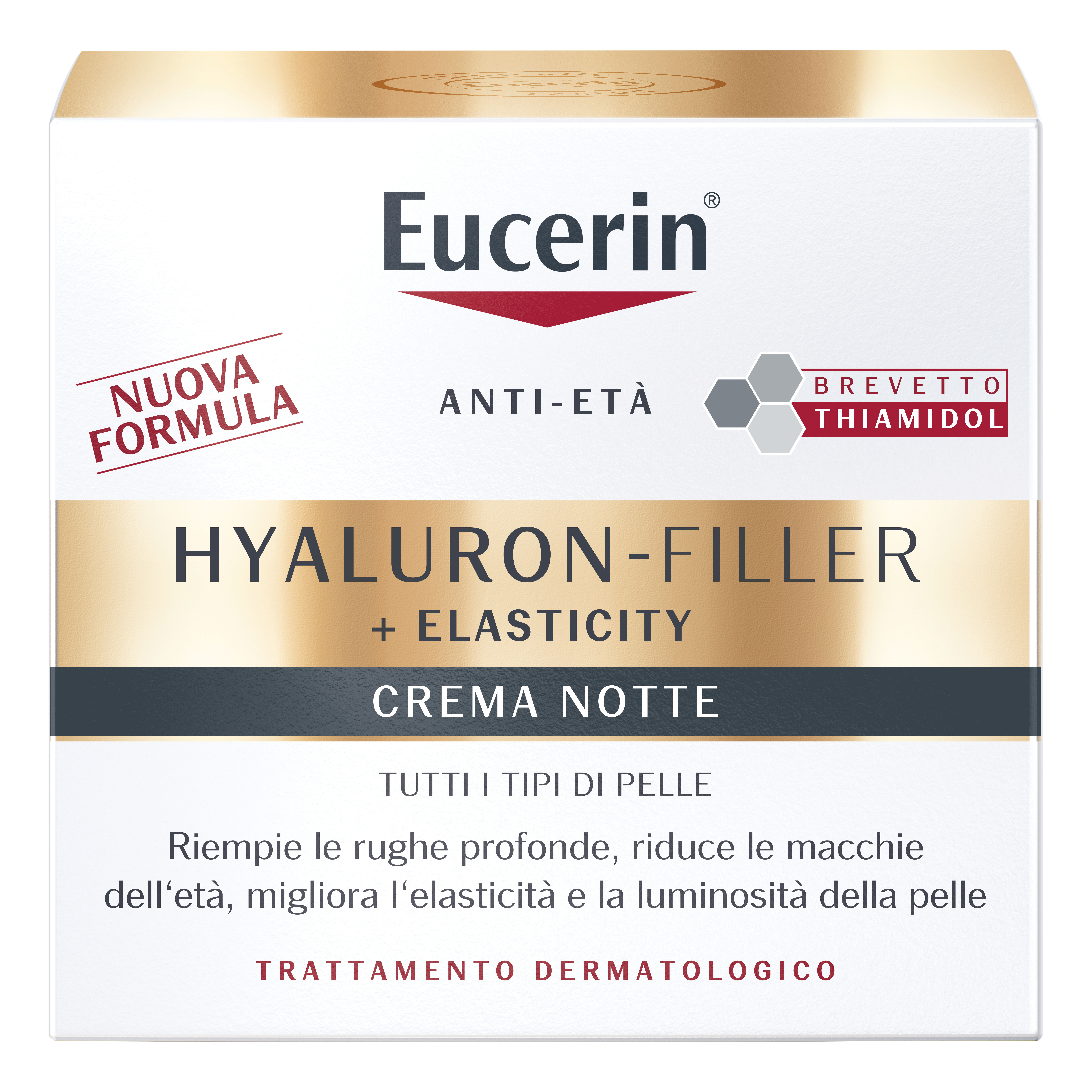 Eucerin hyaluron-filler + elasticity crema notte ricarica 50 ml