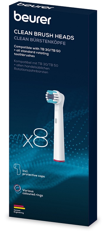 Tb clean testine spazzolini elettrici 8 pezzi