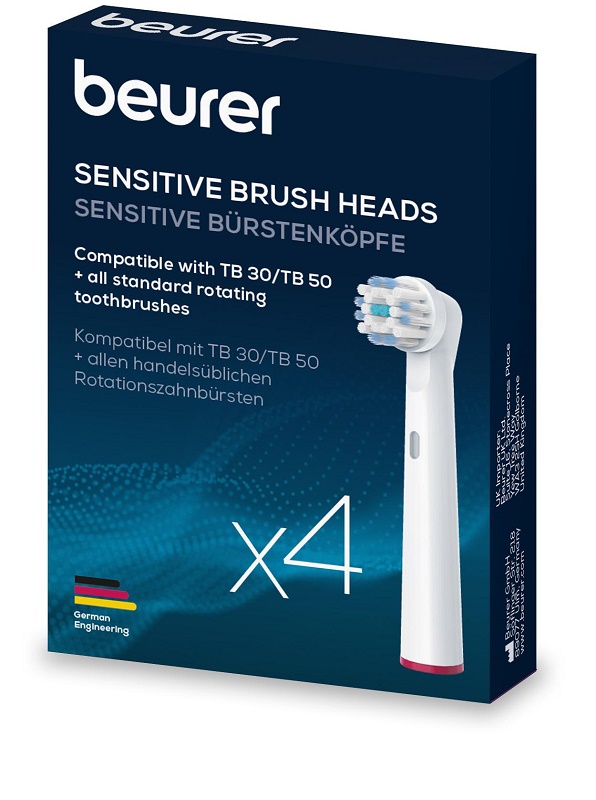 Beurer Medical Italia Tb Sensitive Testine Spazzolini Elettrici 4 Pezzi