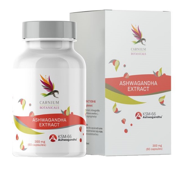 Carnium Botanicals Ashwagandha Extract KSM-66 – Ashwagandha KSM-66 Ad Alta Concentrazione 600 Mg – 60 Capsule Vegane-image