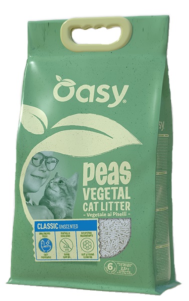 Oasy lettiera vegetale piselli classic unscented 6 l