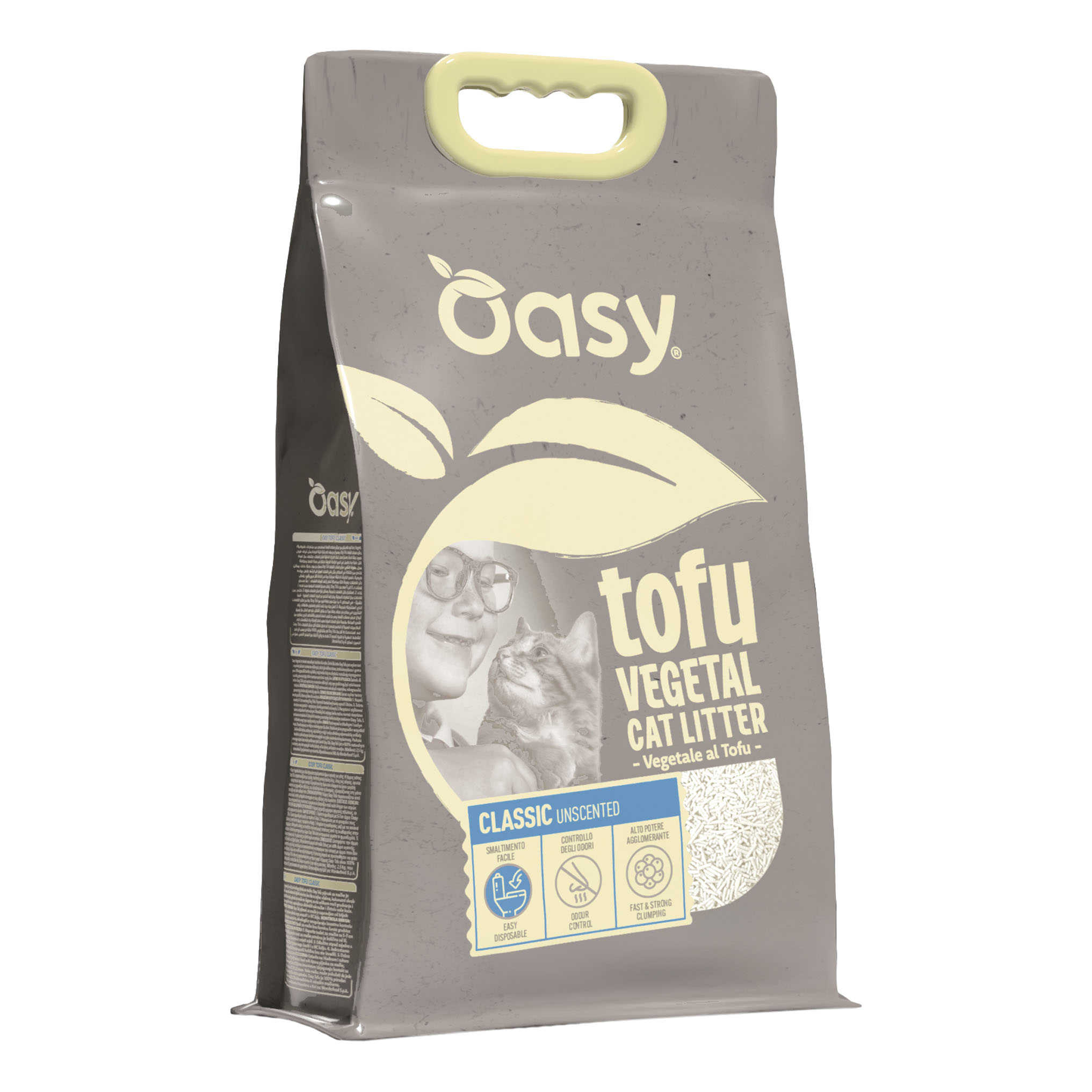 Oasy lettiera vegetale tofu classic unscented 10 l