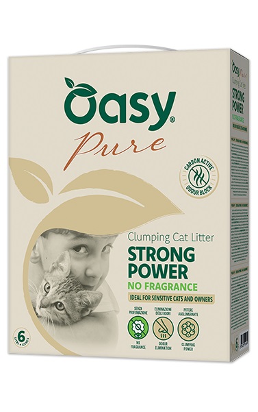 Oasy lettiera minerale pure strong power no fragance 6 l