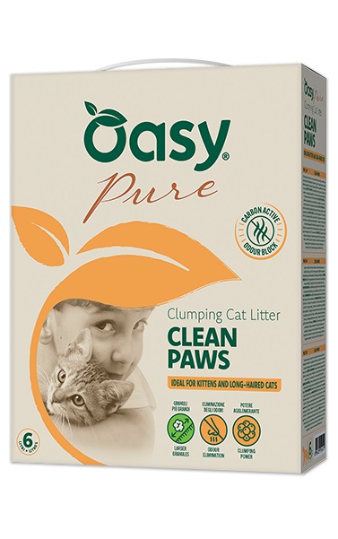 Oasy lettiera minerale pure clean paws 6 l