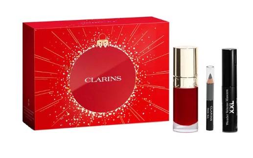 Clarins value set lip oil xmas 25 lip comfort oil 03 7 ml + mascara wonder volume xxl 01 3 ml + crayon khol 0,39 g