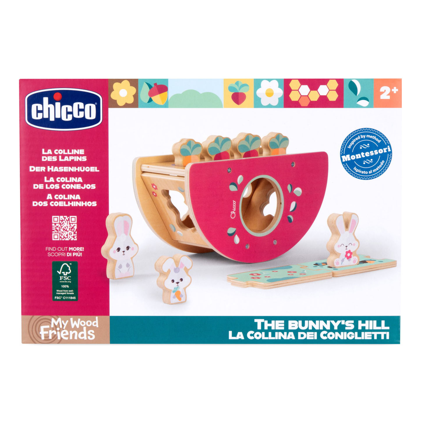 Chicco gioco legno collina dei coniglietti
