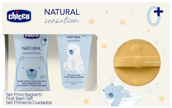 Chicco natural sensation detergente 200 ml + crema + spugna