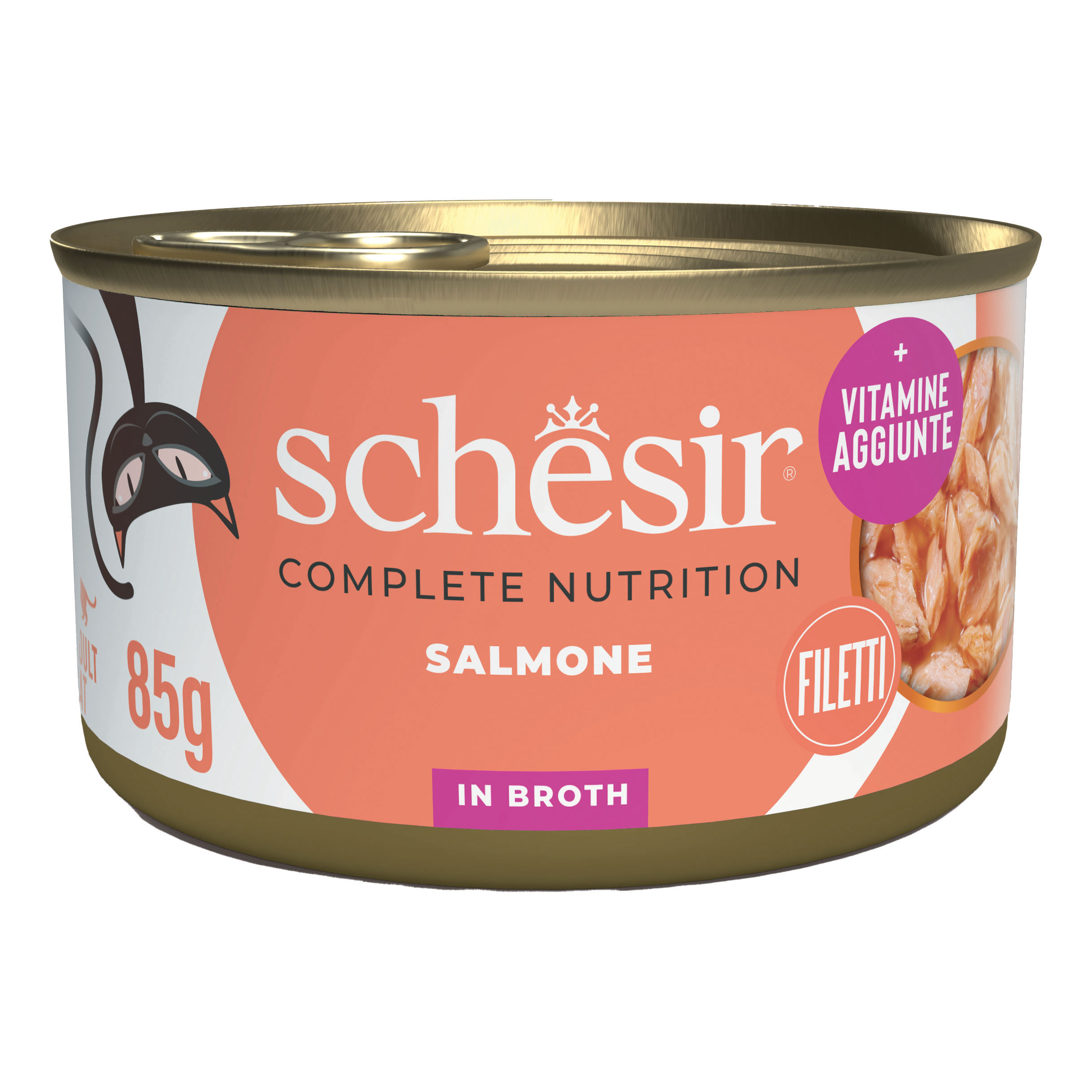 Schesir Gatto Lattina In Acqua Di Cottura Adulto Salmone 85 Gr