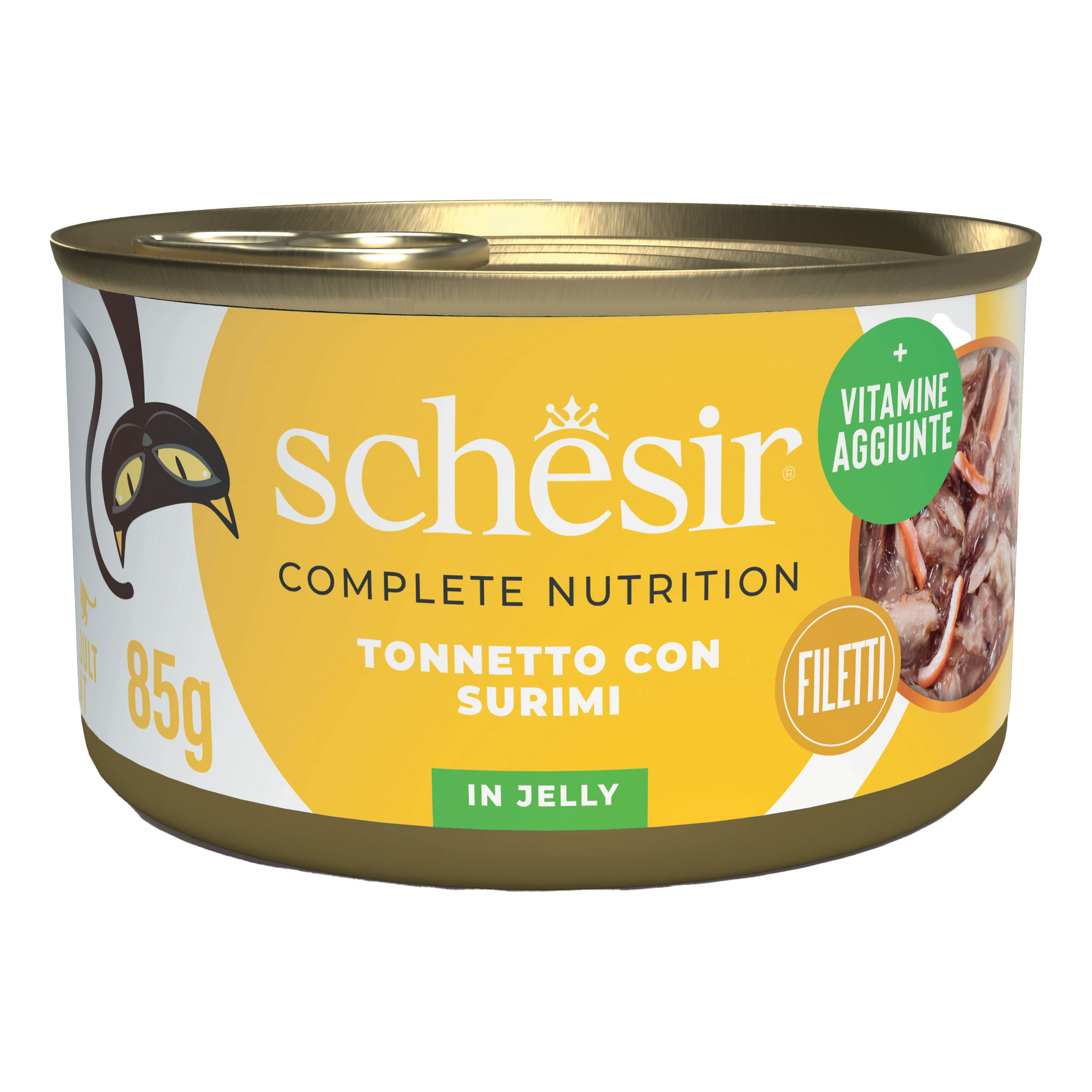 Schesir Gatto Lattina In Jelly Adulto Tonnetto &amp; Surimi 85 Gr