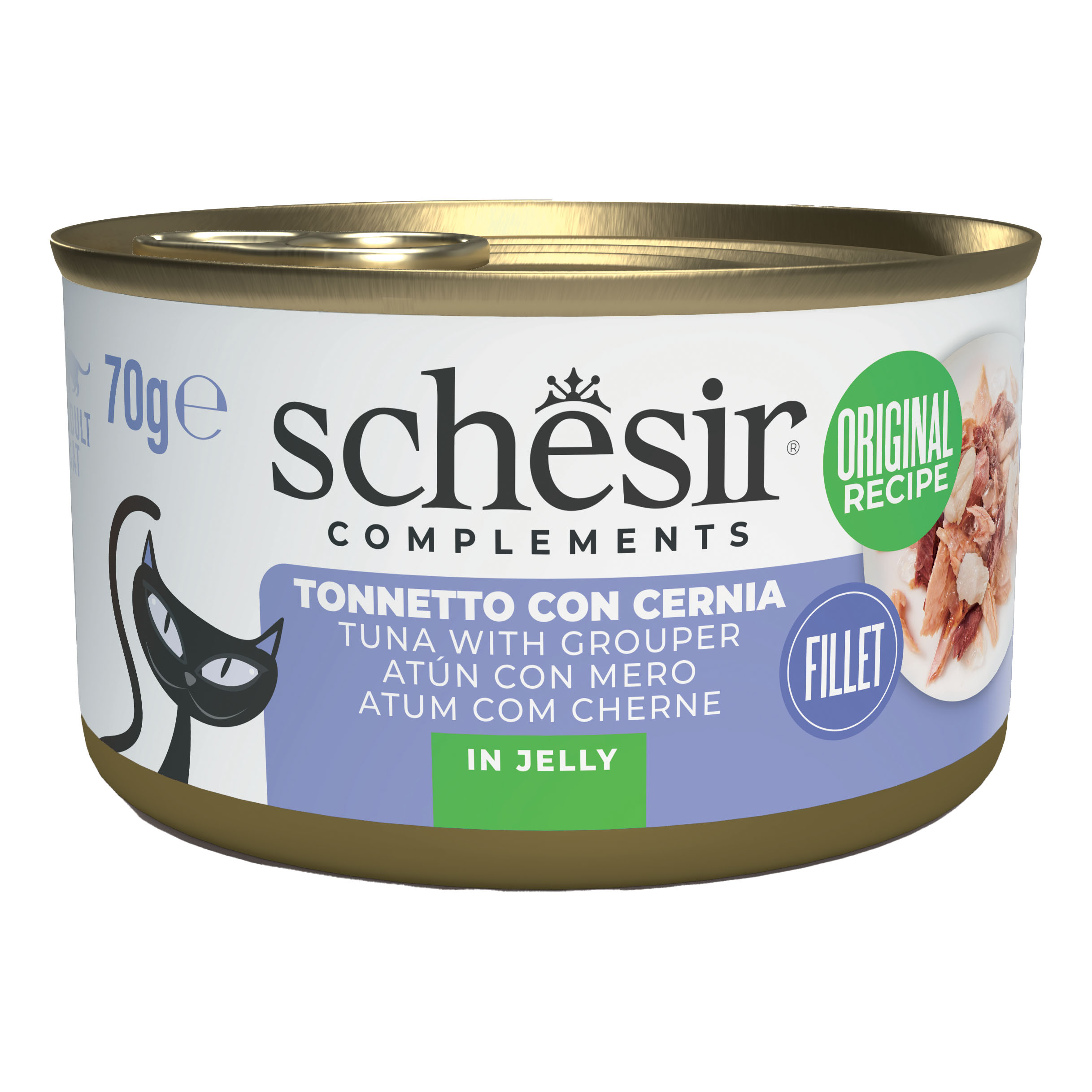 Schesir cat tonnetto con cernia 70 g