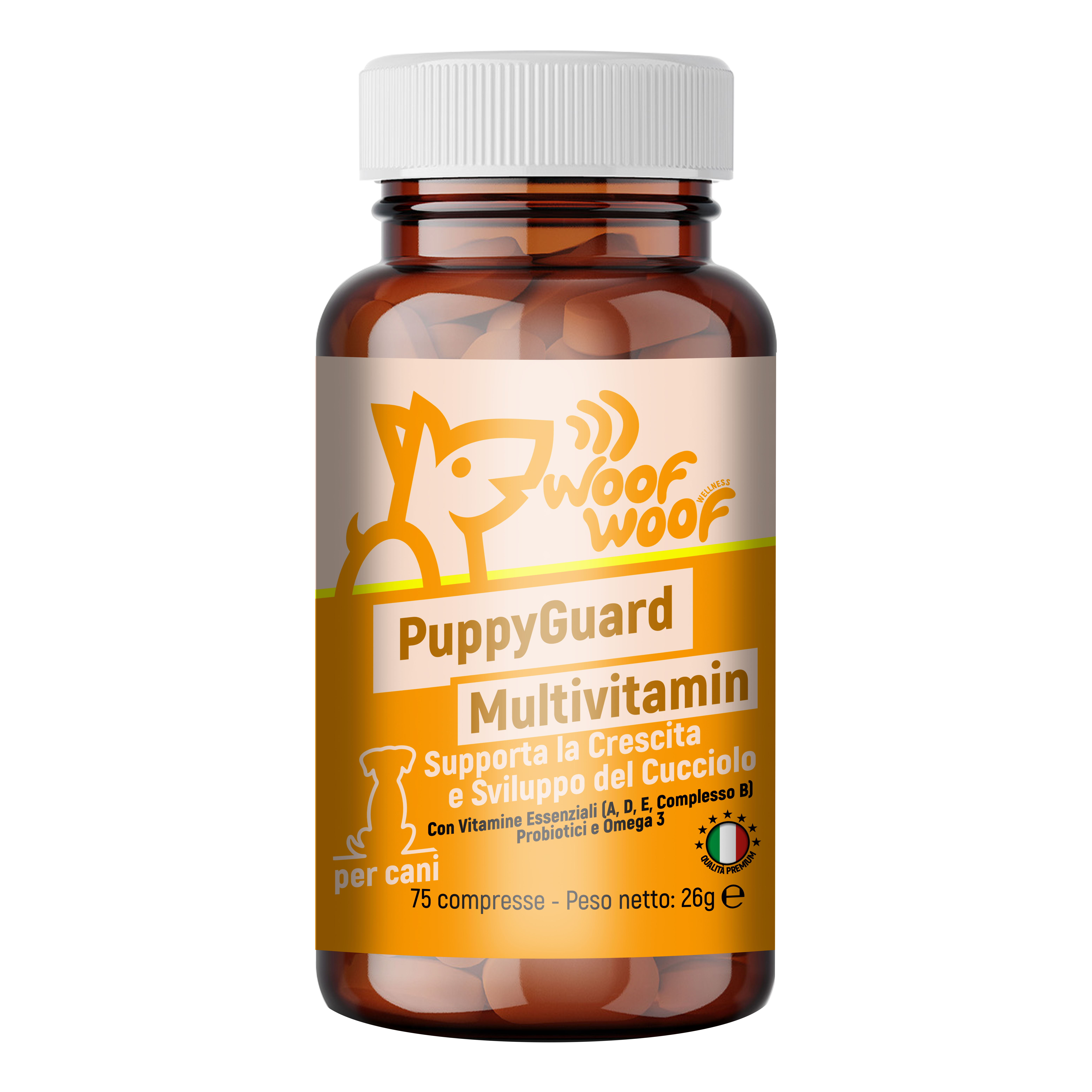 Woof woof wellness puppyguard multivitamin 75 compresse