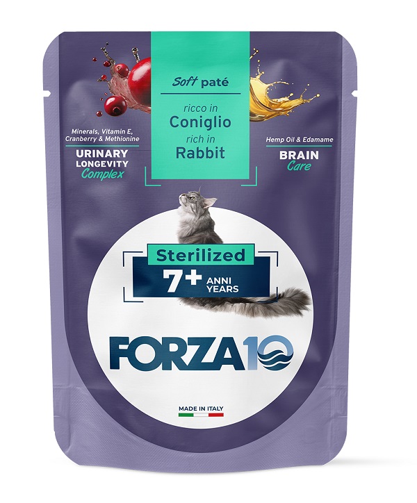 Forza 10 maintenance cat adult 7+ anni sterilized coniglio wet pate' '80 g