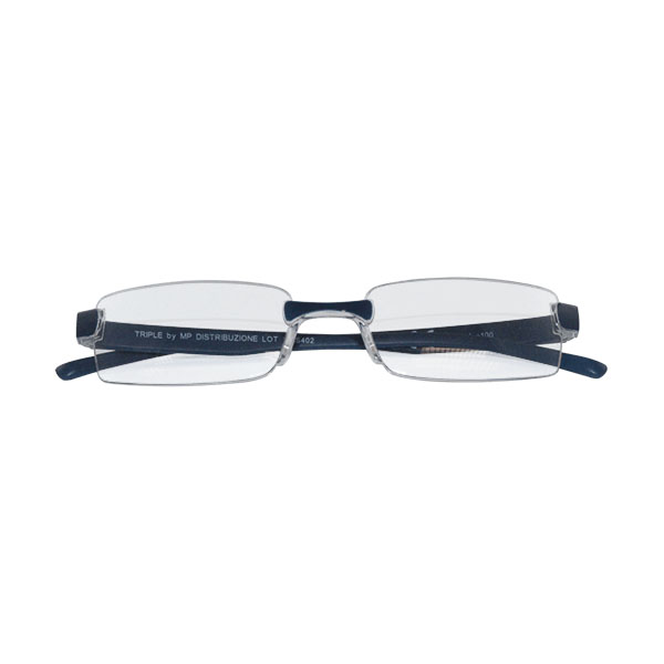 Occhiale da lettura twins silver triple rosso blu nero +2,50