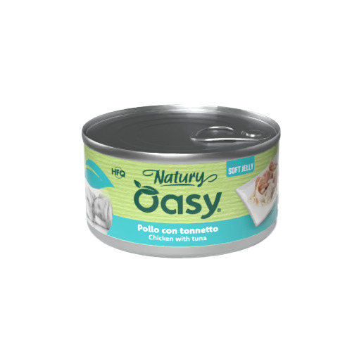 Oasy wet dog natury soft jelly pollo con tonnetto lattina 150 g