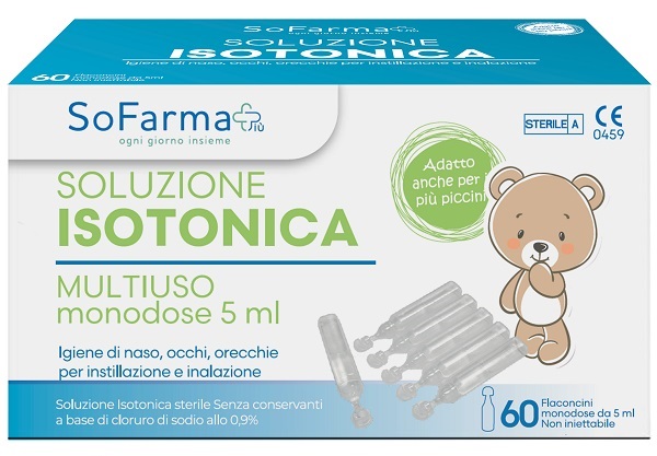 Soluzione salina 0,9% 60 flaconi 5 ml sofarmapiu'