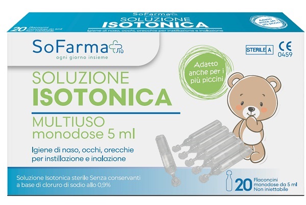 Soluzione salina 0,9% 20 flaconi 5 ml sofarmapiu'